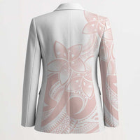 Polynesian Tribal Plumeria Lotu Tamaiti Blazer Pastel Blush - Polynesian Pride
