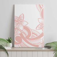 Polynesian Tribal Plumeria Lotu Tamaiti Canvas Wall Art Pastel Blush LT9 - Polynesian Pride