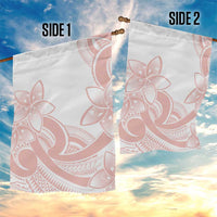 Polynesian Tribal Plumeria Lotu Tamaiti Garden Flag Pastel Blush - Polynesian Pride