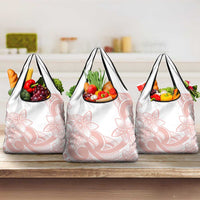 Polynesian Tribal Plumeria Lotu Tamaiti Grocery Bag Pastel Blush LT9 3-pack One Size Blush - Polynesian Pride