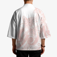 Polynesian Tribal Plumeria Lotu Tamaiti Kimono Pastel Blush - Polynesian Pride