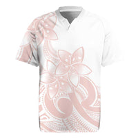 Polynesian Tribal Plumeria Lotu Tamaiti Rugby Jersey Pastel Blush LT9 Blush - Polynesian Pride