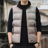 Polynesian Tribal Plumeria Lotu Tamaiti Sleeveless Puffer Jacket Pastel Blush LT9 - Polynesian Pride