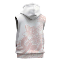 Polynesian Tribal Plumeria Lotu Tamaiti Sleeveless Zip Hoodie Pastel Blush - Polynesian Pride