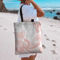 Polynesian Tribal Plumeria Lotu Tamaiti Tote Bag Pastel Blush LT9 - Polynesian Pride