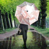 Polynesian Tribal Plumeria Lotu Tamaiti Umbrella Pastel Blush - Polynesian Pride
