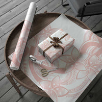 Polynesian Tribal Plumeria Lotu Tamaiti Wrapping Paper Pastel Blush LT9 - Polynesian Pride