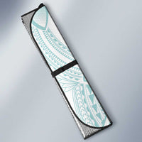 Polynesian Tribal Plumeria Lotu Tamaiti Auto Sun Shade Pastel Cyan - Polynesian Pride