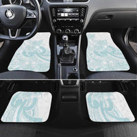 Polynesian Tribal Plumeria Lotu Tamaiti Car Mats Pastel Cyan LT9 Set 4pcs Cyan - Polynesian Pride