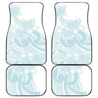 Polynesian Tribal Plumeria Lotu Tamaiti Car Mats Pastel Cyan LT9 - Polynesian Pride