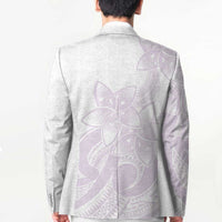 Polynesian Tribal Plumeria Lotu Tamaiti Blazer Pastel Mauve - Polynesian Pride