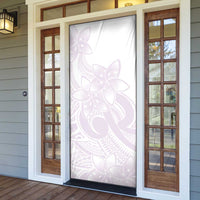 Polynesian Tribal Plumeria Lotu Tamaiti Door Cover Pastel Mauve - Polynesian Pride
