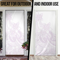 Polynesian Tribal Plumeria Lotu Tamaiti Door Cover Pastel Mauve - Polynesian Pride