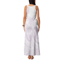 Polynesian Tribal Plumeria Lotu Tamaiti Family Matching Tank Maxi Dress and Hawaiian Shirt Pastel Mauve - Polynesian Pride