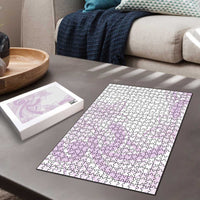 Polynesian Tribal Plumeria Lotu Tamaiti Puzzle Pastel Mauve LT9 - Polynesian Pride