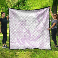 Polynesian Tribal Plumeria Lotu Tamaiti Quilt Pastel Mauve - Polynesian Pride