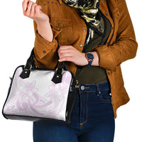 Polynesian Tribal Plumeria Lotu Tamaiti Shoulder Handbag Pastel Mauve - Polynesian Pride