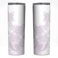 Polynesian Tribal Plumeria Lotu Tamaiti Skinny Tumbler Pastel Mauve - Polynesian Pride