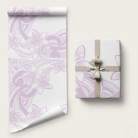 Polynesian Tribal Plumeria Lotu Tamaiti Wrapping Paper Pastel Mauve LT9 58" × 23" Mauve - Polynesian Pride