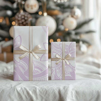 Polynesian Tribal Plumeria Lotu Tamaiti Wrapping Paper Pastel Mauve LT9 - Polynesian Pride