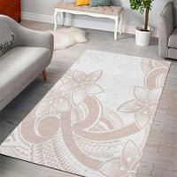 Polynesian Tribal Plumeria Lotu Tamaiti Area Rug Pastel Nude LT9 - Polynesian Pride