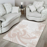 Polynesian Tribal Plumeria Lotu Tamaiti Area Rug Pastel Nude LT9 - Polynesian Pride