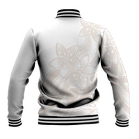 Polynesian Tribal Plumeria Lotu Tamaiti Baseball Jacket Pastel Nude LT9 - Polynesian Pride