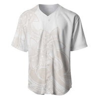 Polynesian Tribal Plumeria Lotu Tamaiti Baseball Jersey Pastel Nude LT9 Nude - Polynesian Pride