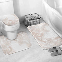 Polynesian Tribal Plumeria Lotu Tamaiti Bathroom Set Pastel Nude - Polynesian Pride