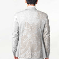 Polynesian Tribal Plumeria Lotu Tamaiti Blazer Pastel Nude - Polynesian Pride