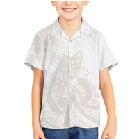Polynesian Tribal Plumeria Lotu Tamaiti Family Matching Mermaid Dress and Hawaiian Shirt Pastel Nude - Polynesian Pride