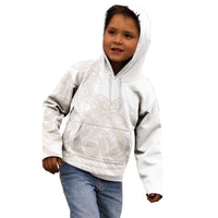 Polynesian Tribal Plumeria Lotu Tamaiti Kid Hoodie Pastel Nude LT9 - Polynesian Pride