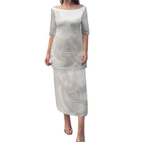 Polynesian Tribal Plumeria Lotu Tamaiti Puletasi Pastel Nude - Polynesian Pride