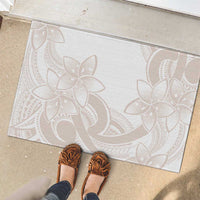Polynesian Tribal Plumeria Lotu Tamaiti Rubber Doormat Pastel Nude LT9 - Polynesian Pride