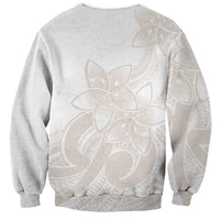 Polynesian Tribal Plumeria Lotu Tamaiti Sweatshirt Pastel Nude LT9 - Polynesian Pride