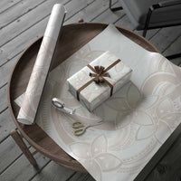 Polynesian Tribal Plumeria Lotu Tamaiti Wrapping Paper Pastel Nude LT9 - Polynesian Pride
