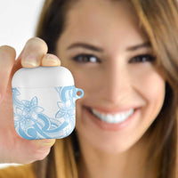 Polynesian Tribal Plumeria Lotu Tamaiti AirPods Case Pastel Sky Blue LT9 Blue - Polynesian Pride