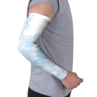 Polynesian Tribal Plumeria Lotu Tamaiti Arm Sleeves Pastel Sky Blue LT9 - Polynesian Pride