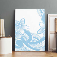 Polynesian Tribal Plumeria Lotu Tamaiti Canvas Wall Art Pastel Sky Blue LT9 - Polynesian Pride