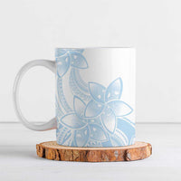 Polynesian Tribal Plumeria Lotu Tamaiti Ceramic Mug Pastel Sky Blue - Polynesian Pride