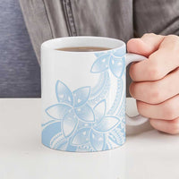 Polynesian Tribal Plumeria Lotu Tamaiti Ceramic Mug Pastel Sky Blue - Polynesian Pride