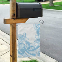 Polynesian Tribal Plumeria Lotu Tamaiti Garden Flag Pastel Sky Blue - Polynesian Pride