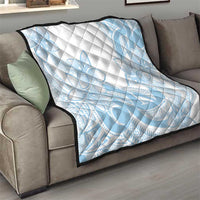 Polynesian Tribal Plumeria Lotu Tamaiti Quilt Pastel Sky Blue - Polynesian Pride