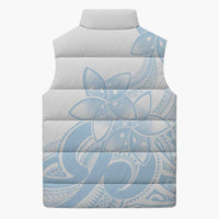 Polynesian Tribal Plumeria Lotu Tamaiti Sleeveless Puffer Jacket Pastel Sky Blue LT9 - Polynesian Pride