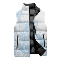 Polynesian Tribal Plumeria Lotu Tamaiti Sleeveless Puffer Jacket Pastel Sky Blue LT9 - Polynesian Pride