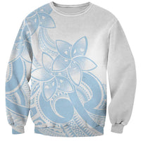 Polynesian Tribal Plumeria Lotu Tamaiti Sweatshirt Pastel Sky Blue LT9 Unisex Blue - Polynesian Pride
