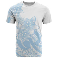 Polynesian Tribal Plumeria Lotu Tamaiti T Shirt Pastel Sky Blue - Polynesian Pride
