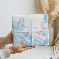 Polynesian Tribal Plumeria Lotu Tamaiti Wrapping Paper Pastel Sky Blue LT9 - Polynesian Pride