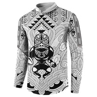 2026 Autumn Rugby Nations New Zealand Custom Button Sweatshirt White Kowhaiwhai Maori Tribal Taniko Motif LT9 - Polynesian Pride