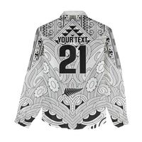 2026 Autumn Rugby Nations New Zealand Custom Women Casual Shirt White Kowhaiwhai Maori Tribal Taniko Motif LT9 - Polynesian Pride
